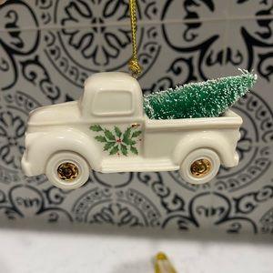 Lenox America by Design Holiday Truck with Tree Ornament Gold Trim